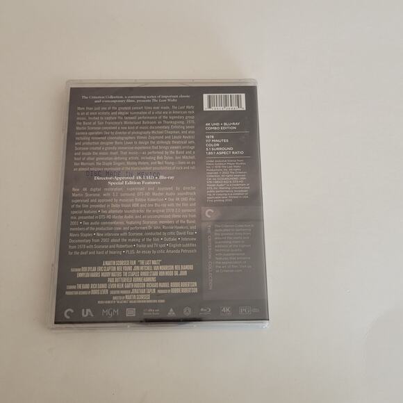 The Last Waltz Criterion Collection 4K UHD Blu-ray  new sealed - Picture 2 of 4